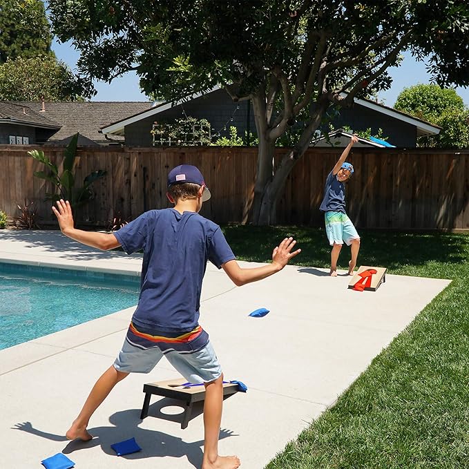 GoSports 2 ft x1 ft Portable Size Cornhole - Choose Classic or Wood Designs - Game Set with 6 Bean Bags - Great for Indoor & Outdoor Play