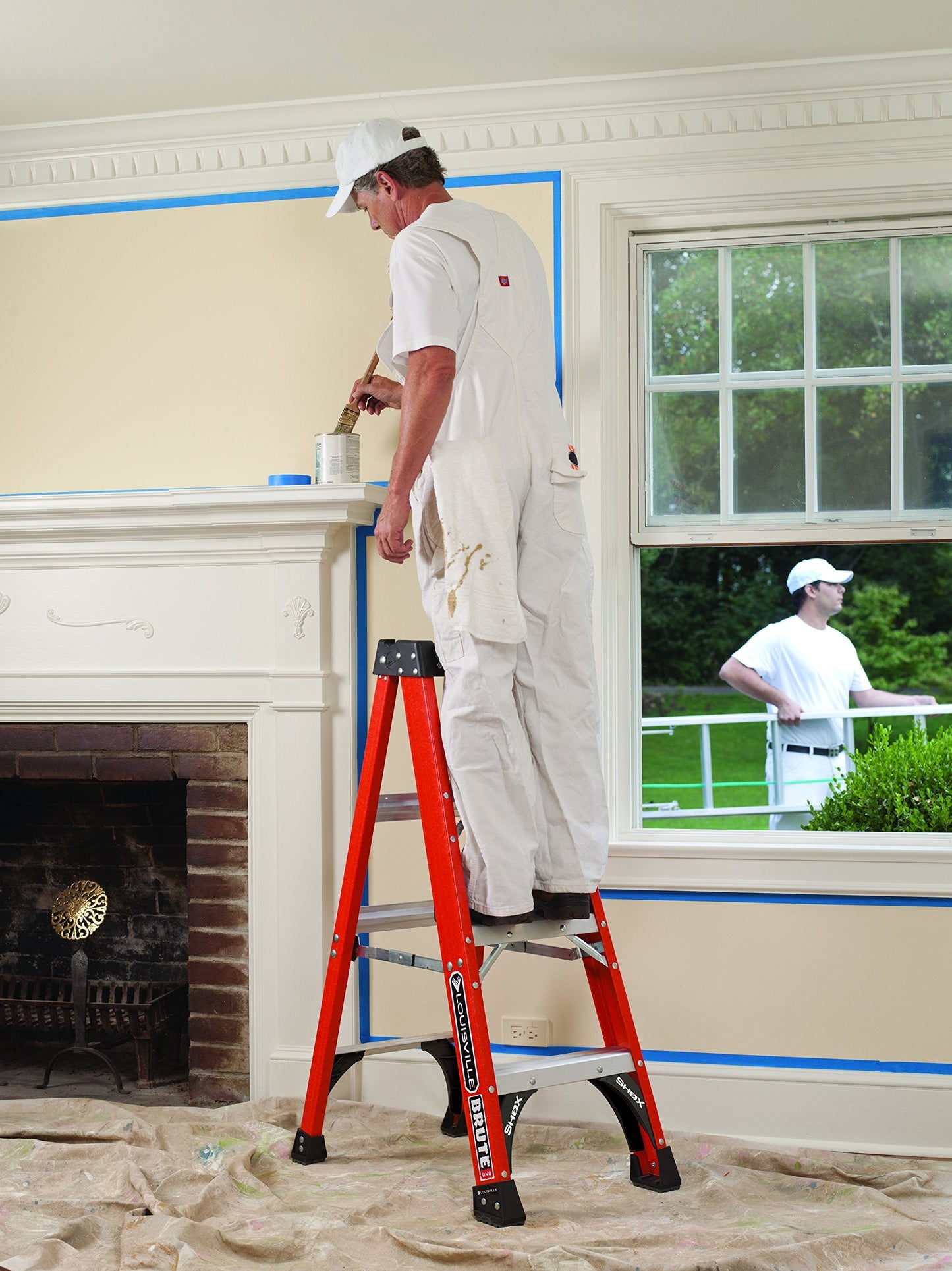 Louisville Ladder 10-Foot Fiberglass Step Ladder, 375-Pound Load Capacity, Type IAA, FS1410HD