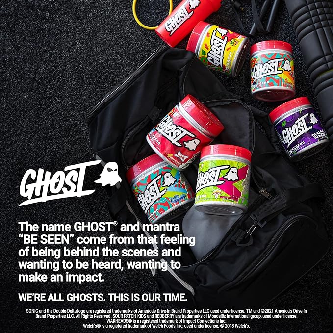 GHOST Legend Pre-Workout Powder, Sonic Cherry Limeade - 30 Servings ??Pre-Workout for Men & Women with Choline, L-Citrulline, & Beta Alanine for Energy & Focus