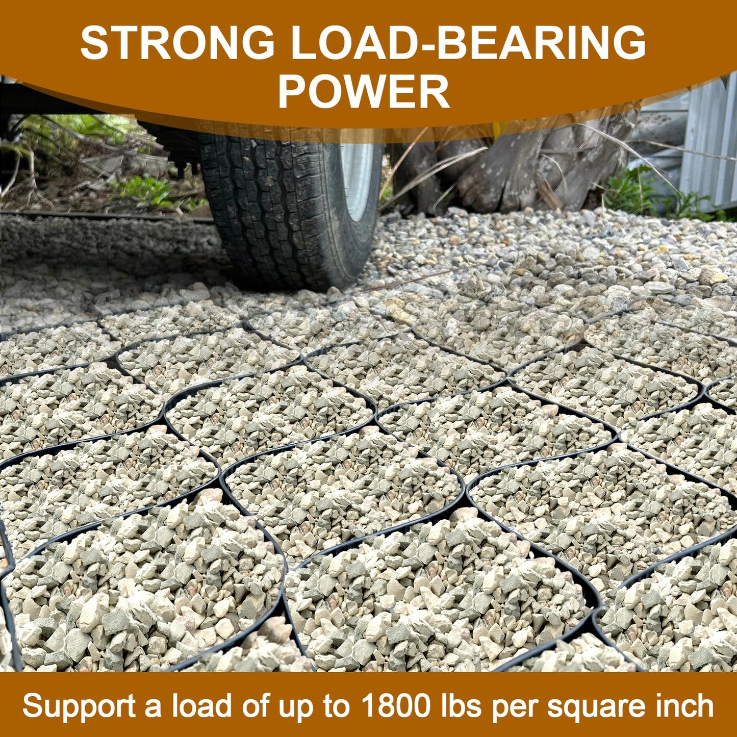 TIyneayle 2" Ground Gravel Grid Geogrid 20x5 FT Geocell Geo Grid for Driveway Walkway Landscaping Erosion Control