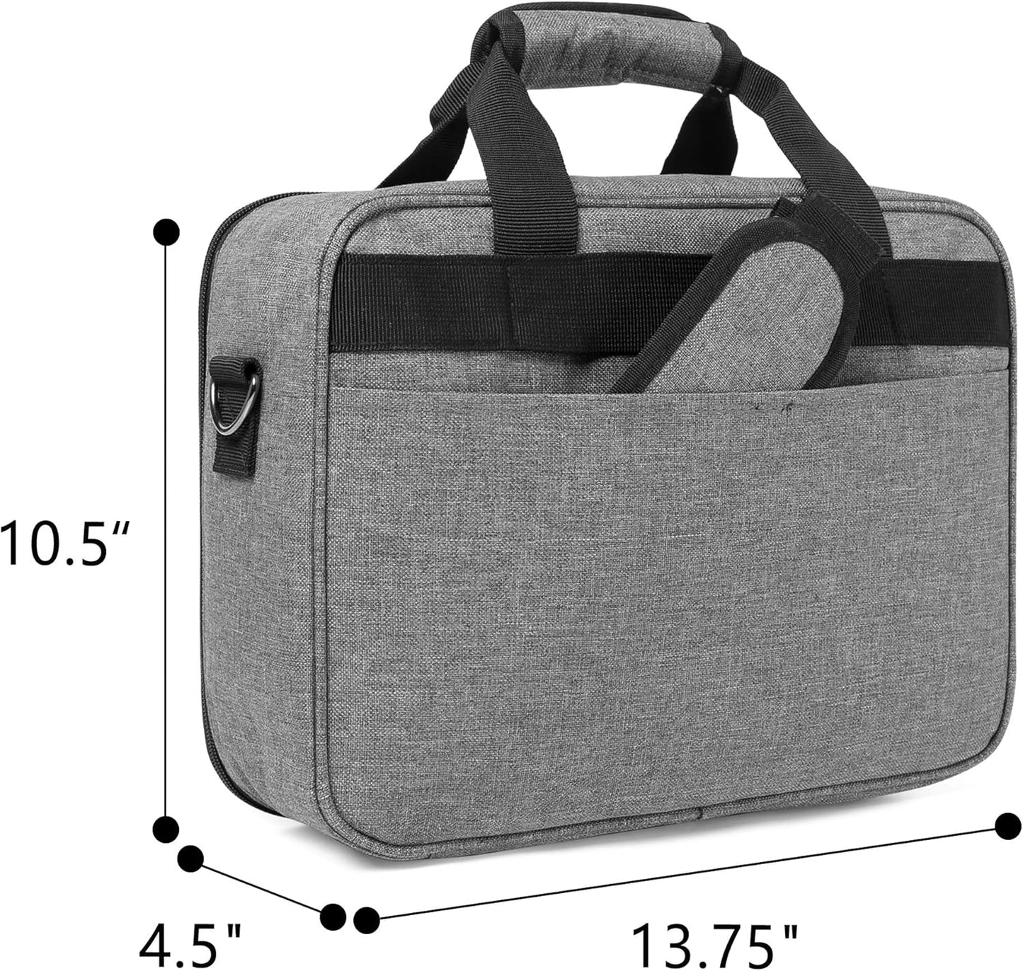Medium(13.75 10.5 4.5 Inches), LUXJA Projector Case, Projector Bag with Accessories Storage Pockets (Compatible