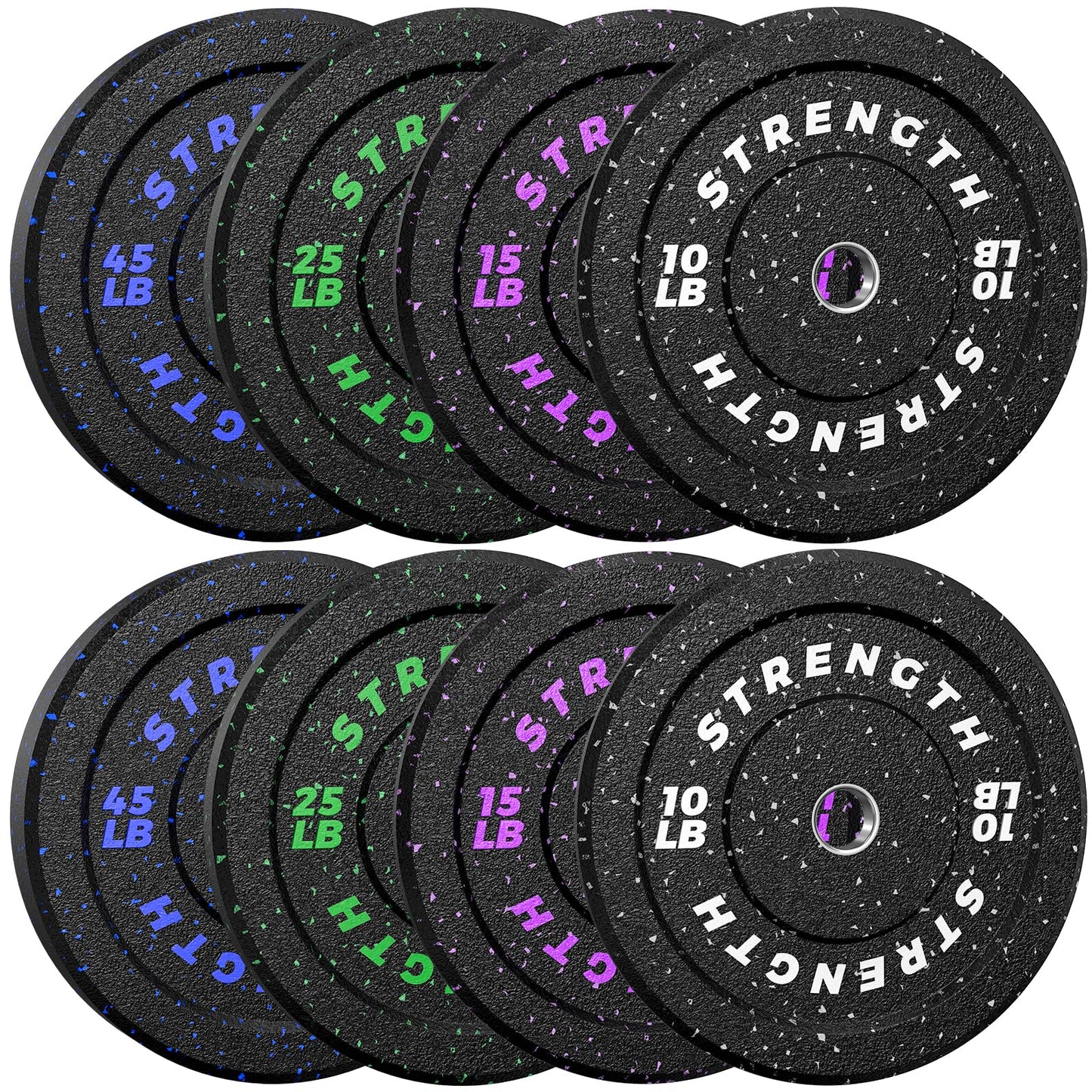 XDDIAS 2-Inch Bumper Plates, Barbell Rubber Olympic Weight Plates Set for Home Gym Strength Training, 20-260lbs, Multiple Options