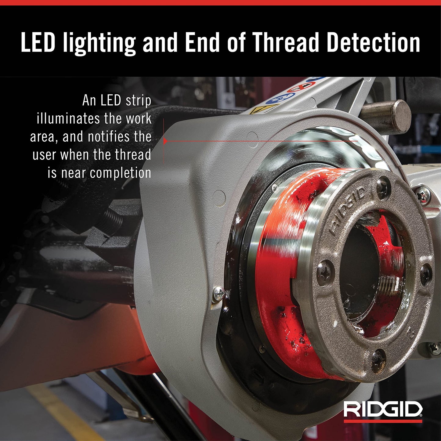 RIDGID 760 FXP Cordless Power Drive with 12-R Tool, Support Arm, and Case, Battery-Powered Pipe Threading Machine