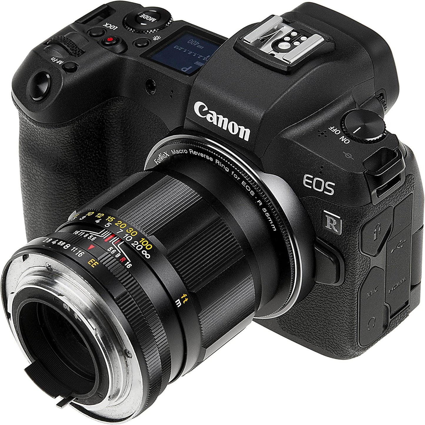 Fotodiox 77mm 77mm Cameras,Black,77-CRF Macro Reverse Ring Compatible with Canon RF - Camera Mount to Filter Thread