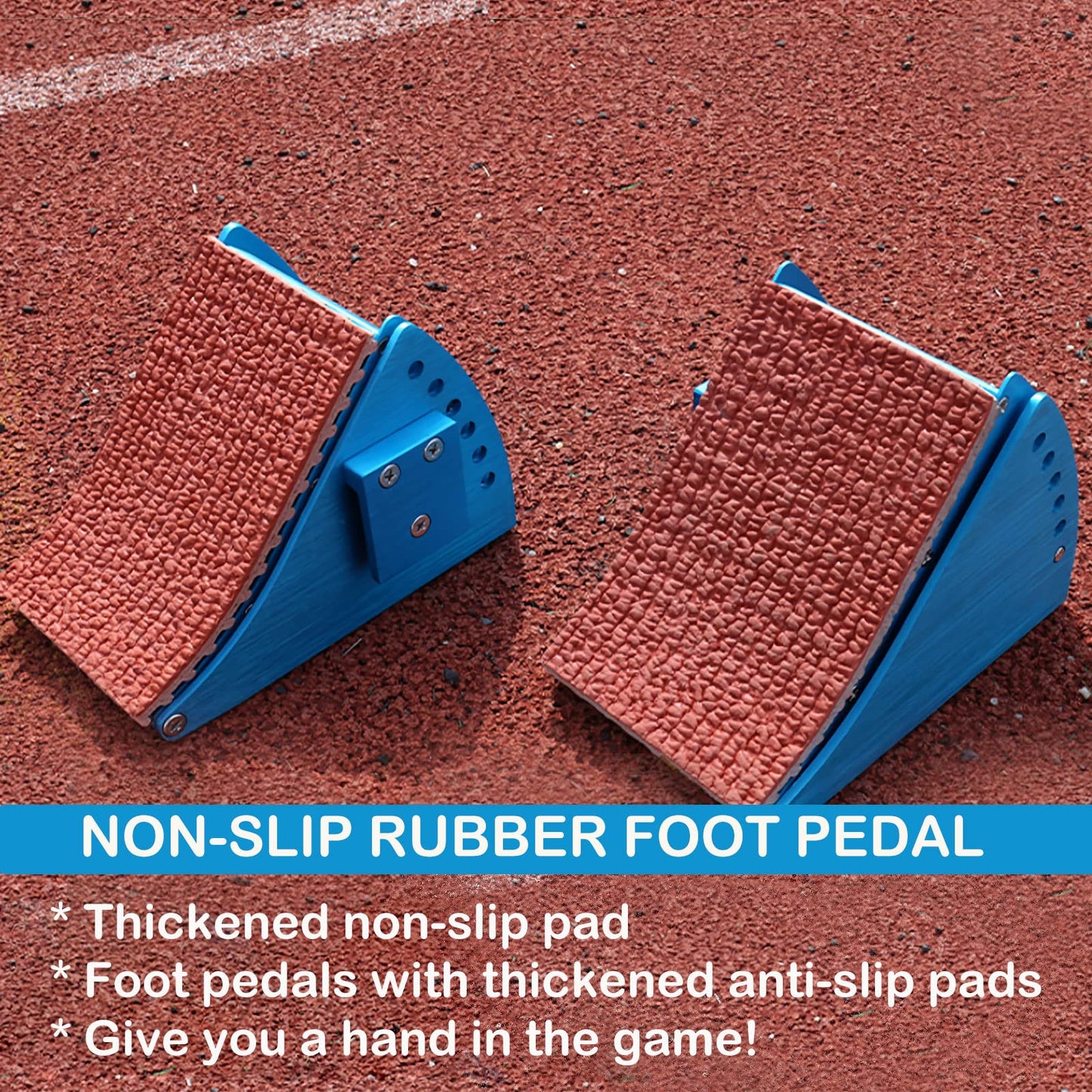 Supvision 32in High-Level Starting Blocks Aircraft Grade Aluminum Running Track Blocks Waterproof and Rustproof 6 Angle Adjustable Pedals for Track and Field Competition