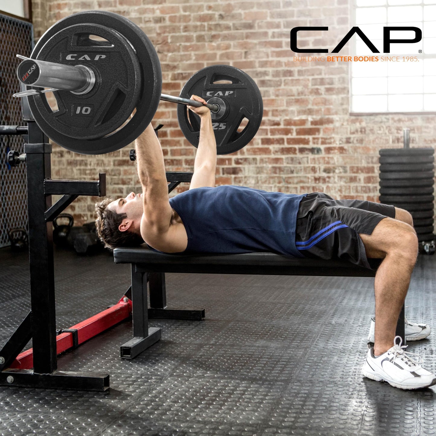 CAP Barbell 75 LB Elite Olympic 2-Inch Cast Iron Weight Plate Set