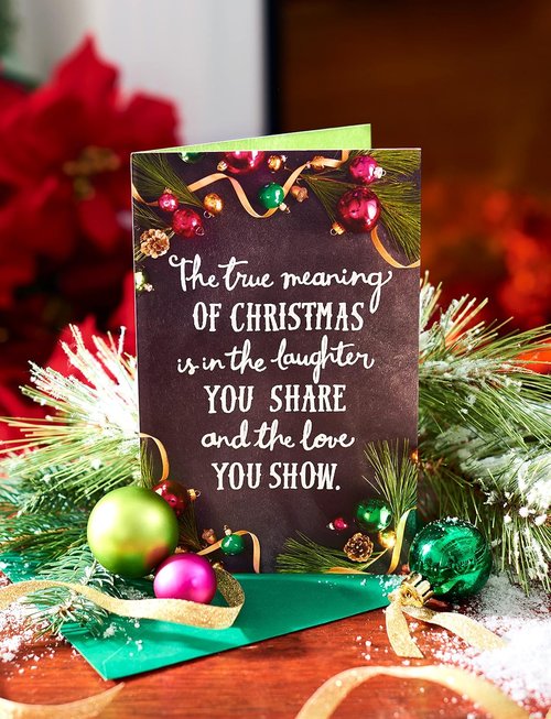 American Greetings Christmas Card - Festive Ornaments & Pine Branches for Someone Special