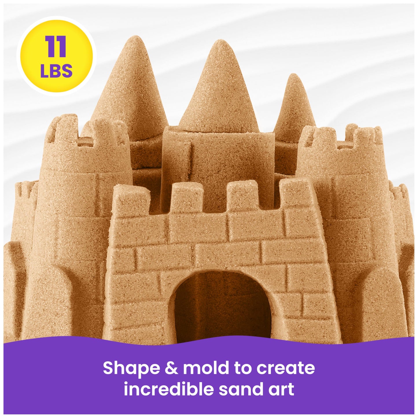Kinetic Sand, 11lb (5kg) Natural Brown Play Sand for Arts and Crafts, Sandbox, Amazon Exclusive (Packaging May Vary), Moldable Sensory Toys for Ages 3 and up