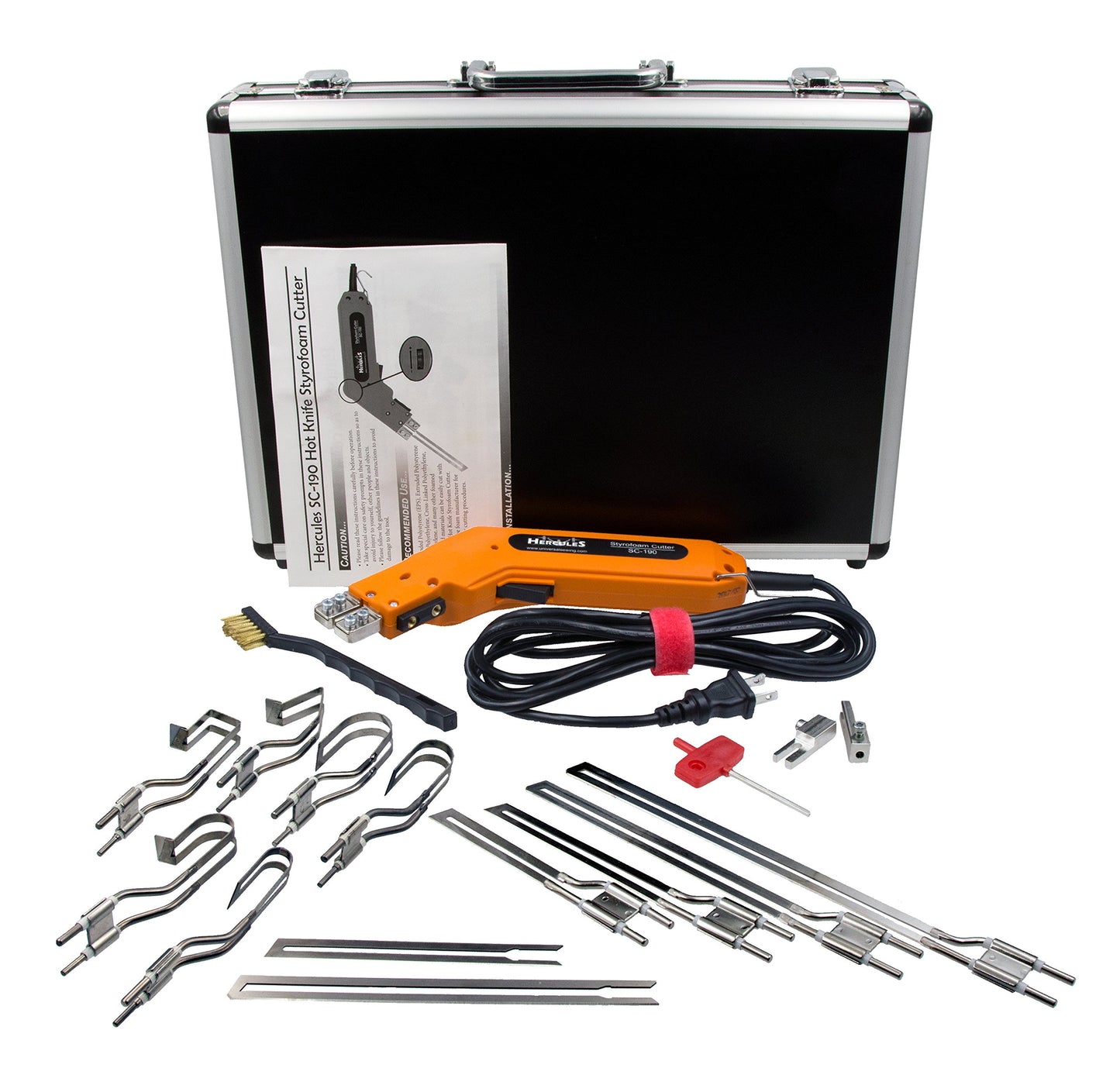 Hercules Hot Knife Foam Heat Cutter Kit, Styrofoam Cutter, Polyurethane, Polyethylene, Polyester & Polyether Foam Hot Cutter, Sponge Rubber Cutter -SC-190 Hotknife Master Kit 2