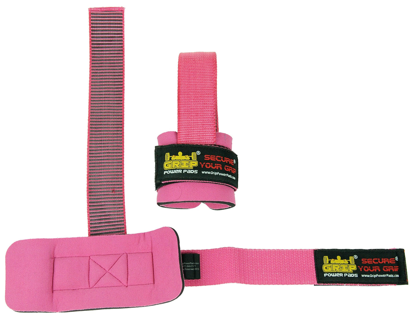 Best Heavy Duty Lifting Straps Neoprene Padded 1 Pair Wrist Wraps & Rubbery Grip Support Straps & Cotton Coated Rubber on One Side Alternative to Power Lifting Hooks Weightlifting Grip Pad