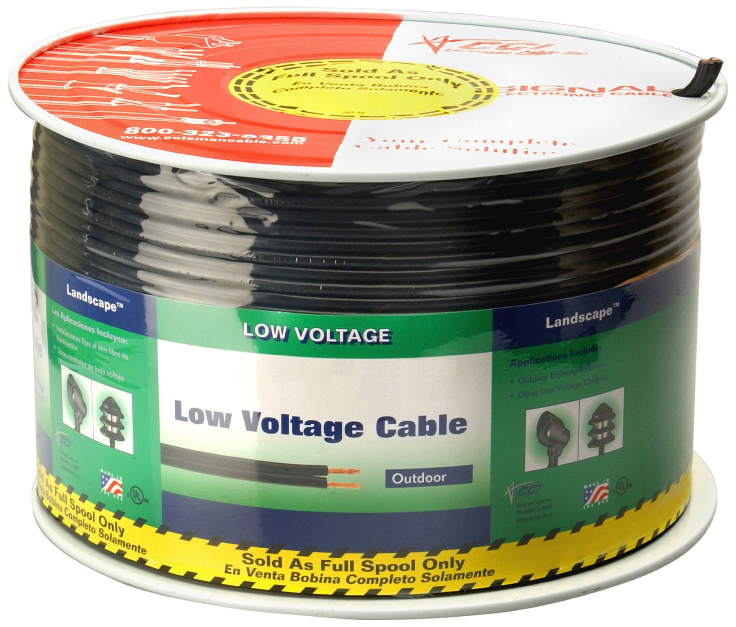 Coleman Cable 552690408 Cci 55269-04-08 Low Voltage Outdoor Wire; 12 Awg; 250 Ft; 250-Feet
