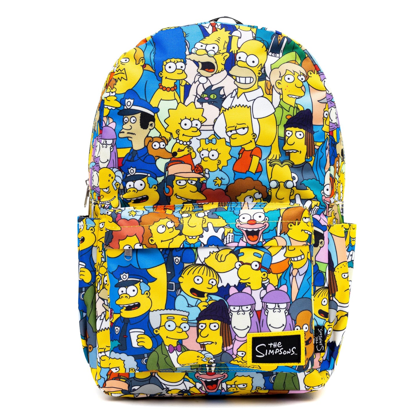 The Simpsons Backpack Set - Bundle of 17” School Backpack with Front Pocket and Water Bottle | Simpsons School Supplies for Kids and Adults