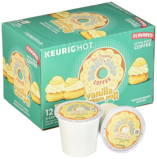 Keurig Green Mountain Donut Shop Coffee - Medium Roast with Vanilla Puff | 12 Count Pods