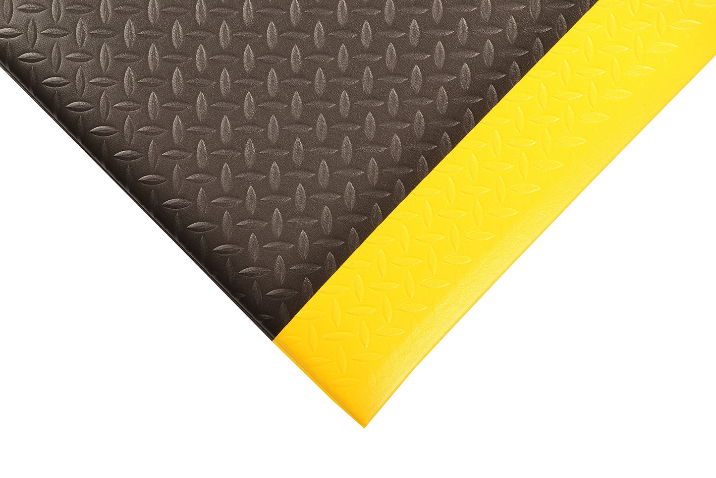 Notrax 419 Diamond Sof-Tred™ W/Dyna-Shield® Anti-Fatigue Safety Mat, for Home or Business 3' X 12' Black/Yellow