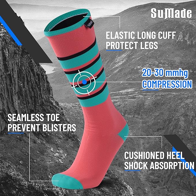Waterproof Socks, Men Women Knee High Hiking Kayaking Socks 1 Pair