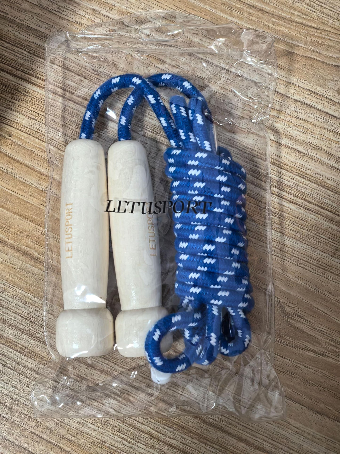 LETUSPORT 8.8 Feet Jump Rope for Women Men Kids Wooden Handle Jumping Ropes