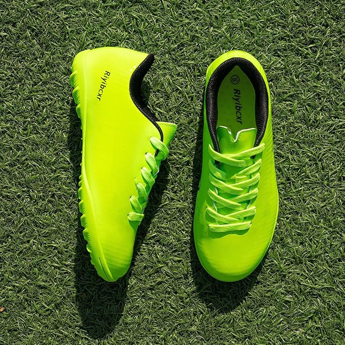 Women Soccer Cleats Lace-Up Turf Football Shoes Indoor Outdoor Low-Top Fustal Soccer Training