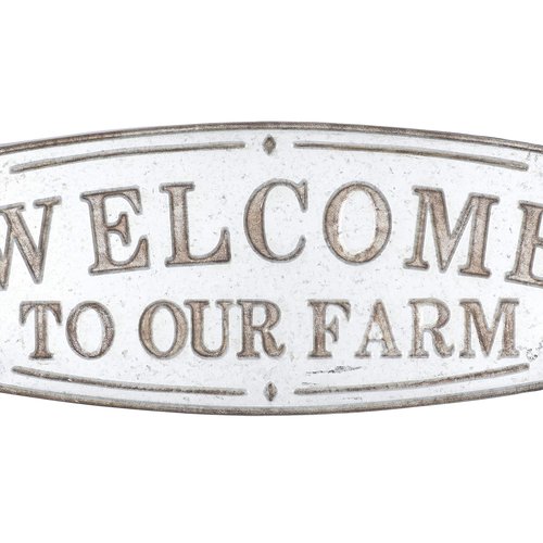 Deco 79 59451 Metal Wall Sign, 11" x 36", Brown/Gray