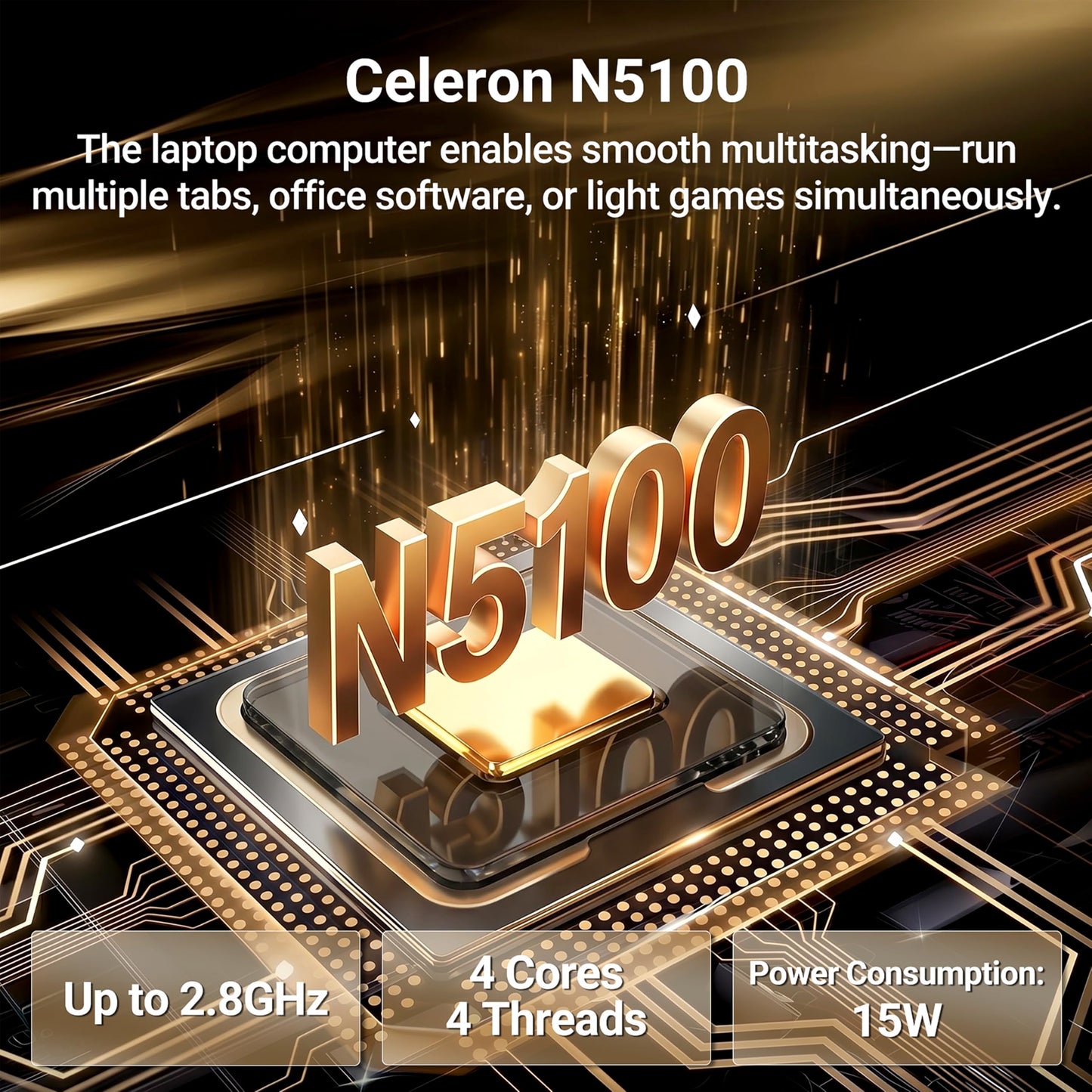 2026 Laptop, 15.6" Laptop Computer with Celeron N5100 16GB RAM DDR4 512GB SSD, 1920*1080, 180°Hinge Portable Laptop, WiFi 5, BT 4.2, Lightweight Backlit Keyboard Lap Top for Business Student