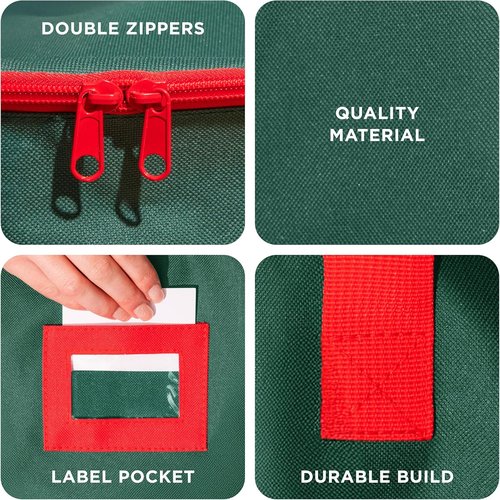 HOLDN’ STORAGE Premium Wreath Storage Bag - Waterproof & Durable - 30"W x 7.5"D - Green