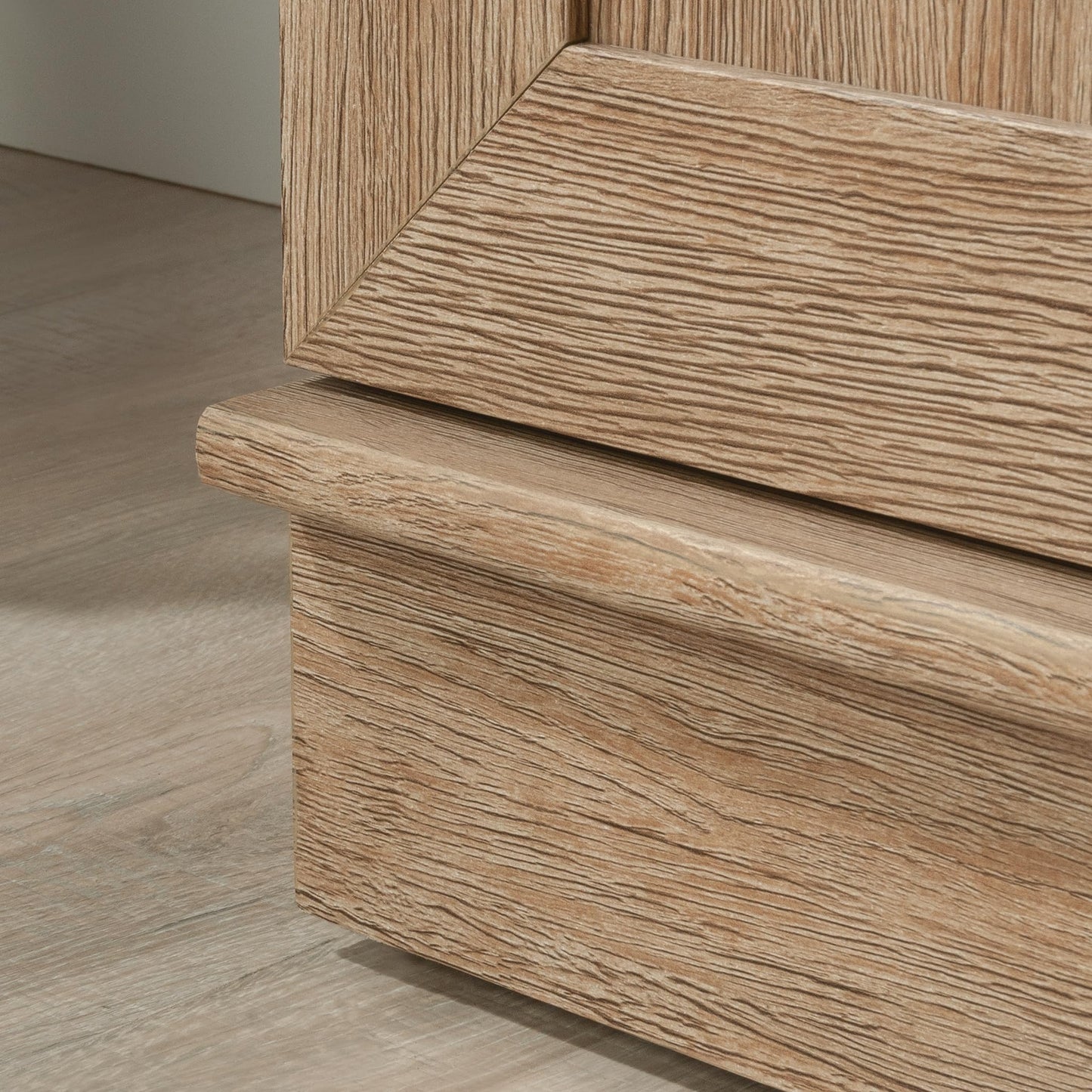 HomePlus Kitchen Pantry Storage Cabinet with Adjustable Shelves, Craft Storage Cabinet, Brushed Oak Finish