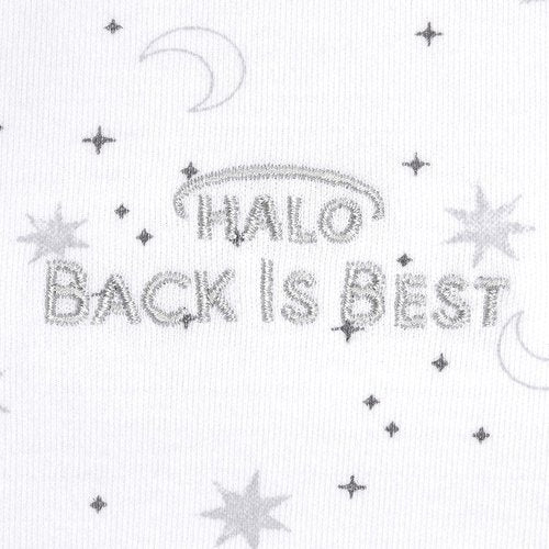 HALO Sleepsack Swaddle - 100% Cotton 3-Way Adjustable Wearable Blanket | TOG 1.5, Midnight Moons Grey, Small (3-6 Months)