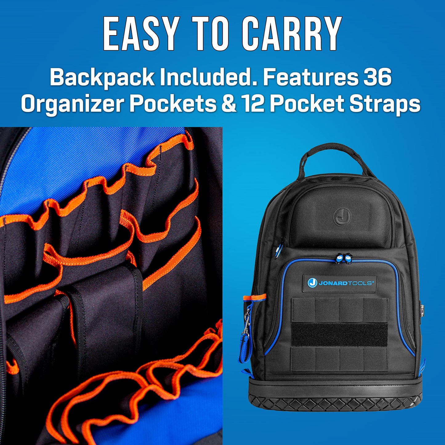 Jonard Tools TK-199B Ultimate Fiber Prep Backpack Kit – Complete 28 Piece Fiber Optic Cable Access and Termination Solution with Rugged Technicians Tool Backpack