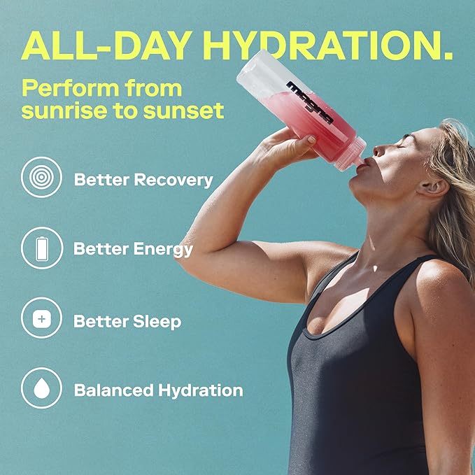 MAGNA Electrolyte Powder Drink Mix for Hydration, Energy & Focus Support with Magnesium L Threonate, Sodium, Potassium, Vitamin D, B6 & B12, Sugar Free, Watermelon Lime Flavor, 7 Servings