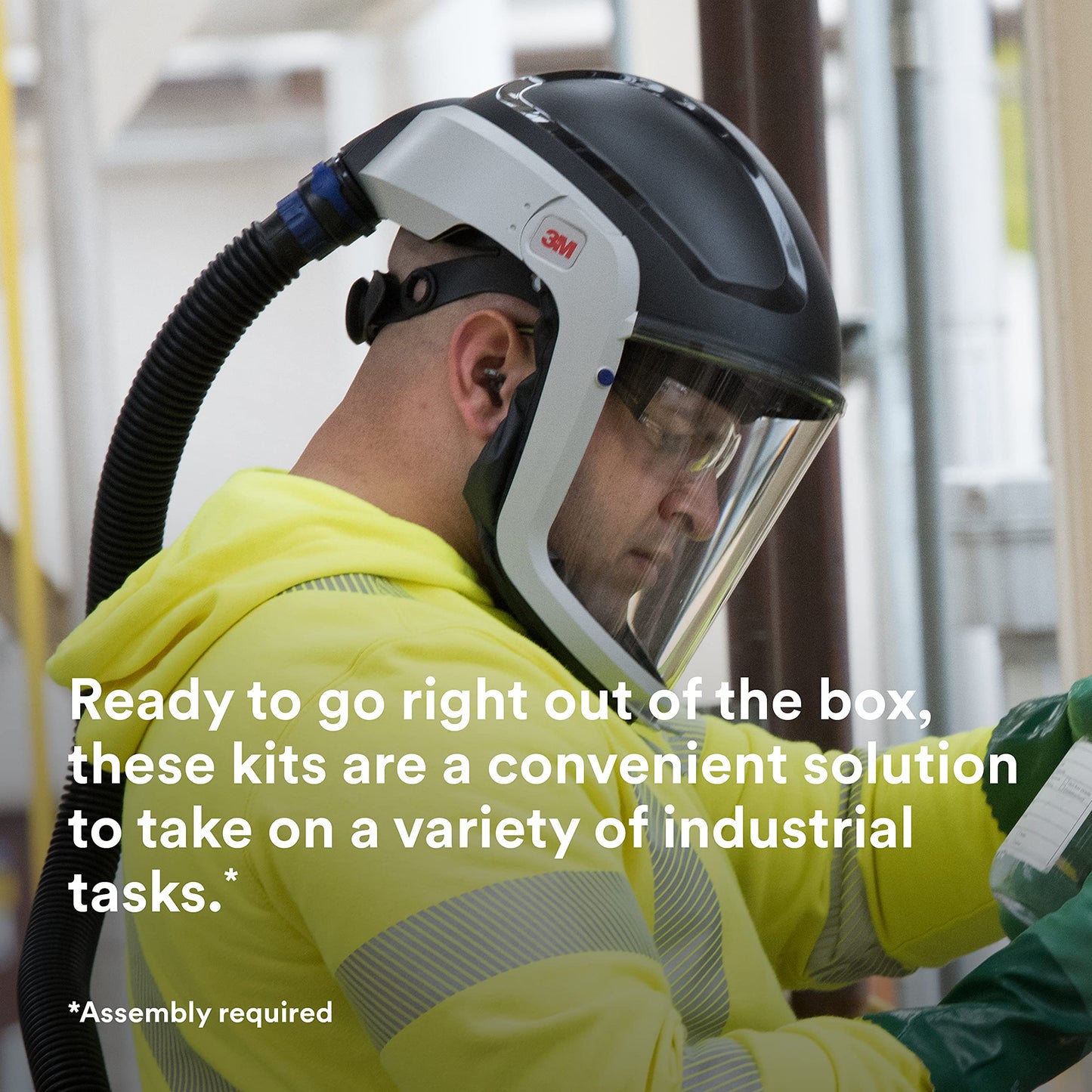 3M PAPR Respirator, Versaflo Powered Air Purifying Respirator Kit, TR-600-HIK, Heavy Industry, All-in-One Respiratory Protection, Easy to Use, High Capacity Battery, Metalwork, Grinding