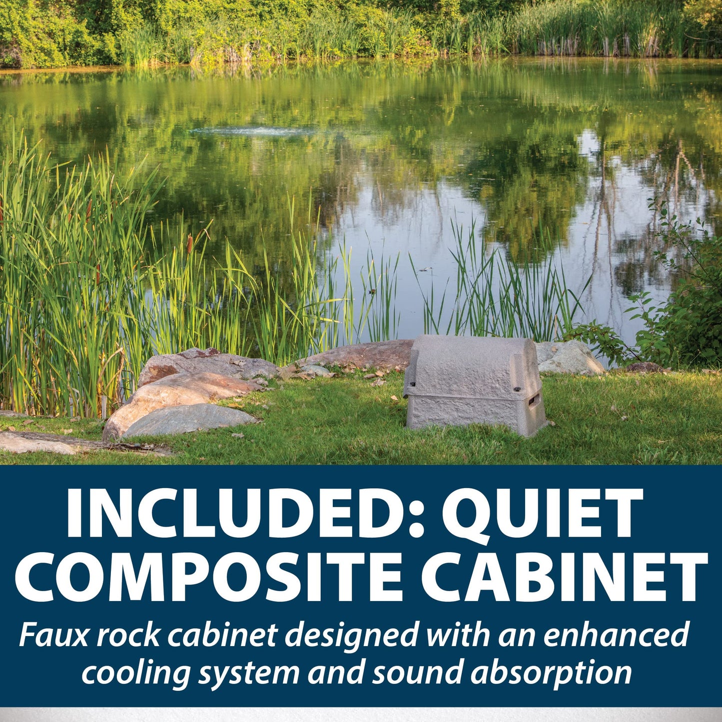 Airmax PondSeries PS40 Aeration System, Pond & Lake Aerator, Aerate Ponds & Lakes up to 3 Acres, Quiet & Energy Efficient Compressor, Maximum Water Circulation, 3 Air Diffuser Kit, 230v