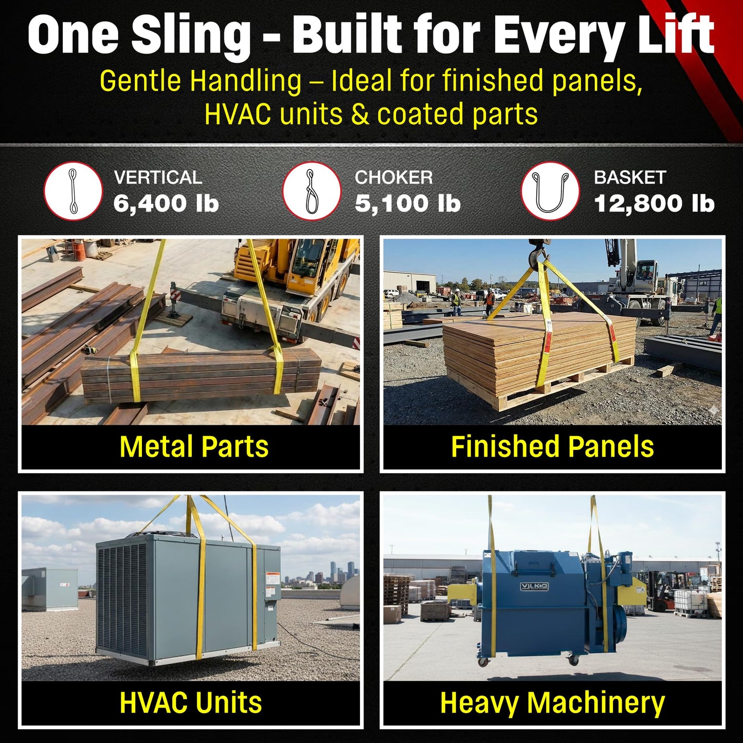 DD Sling (USA Made). 2" wide X (4' to 20' lengths) in Listing! 2 Ply Twisted Eye, Nylon Lifting Slings, Eye & Eye, Heavy Duty (900 webbing), 6,400 lbs Vertical, 5,100 Choker, 12,800 Basket Load Capacity (2inX6ft)