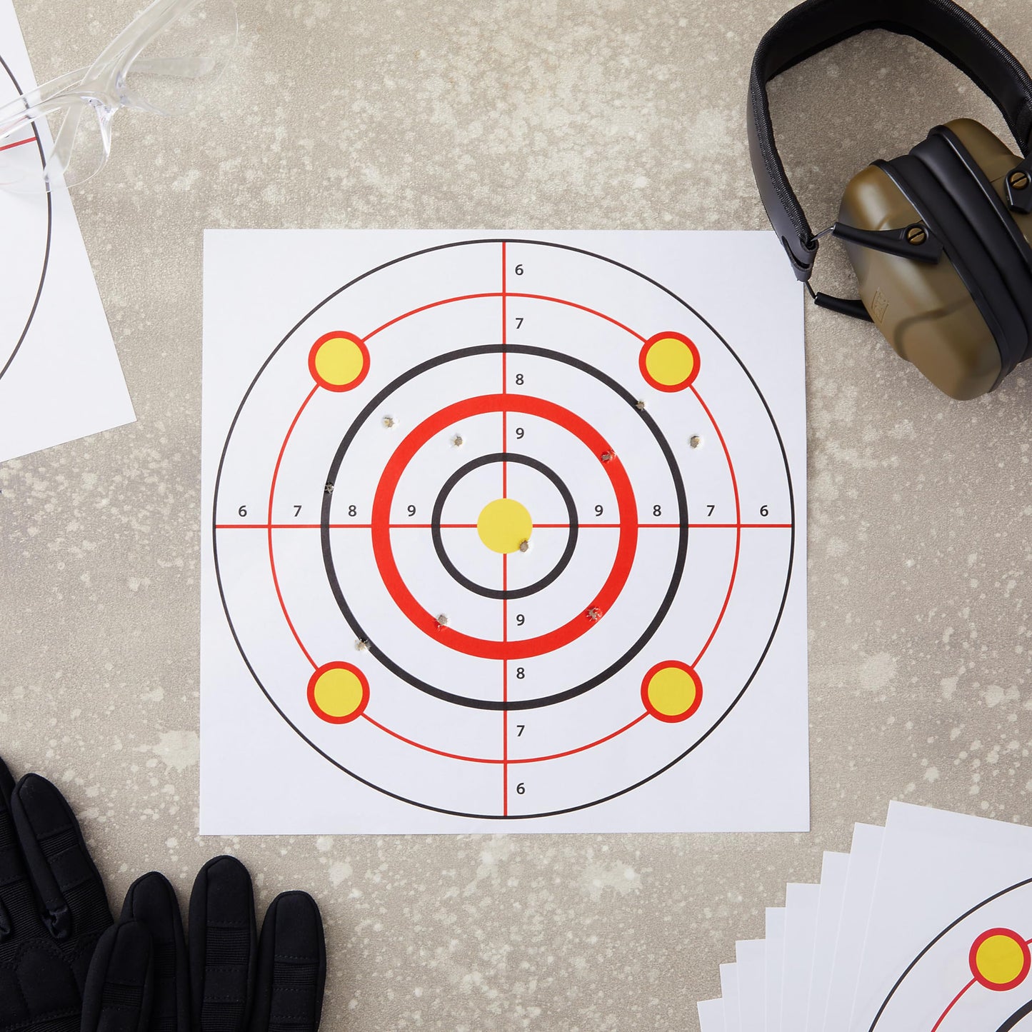 Juvale Paper Shooting Targets - High-Visibility Bullseye for Archery Accessories - Indoor & Outdoor Use with Paper Targets - Versatile Shooting Accessories - 11 x 11 in - Pack of 50