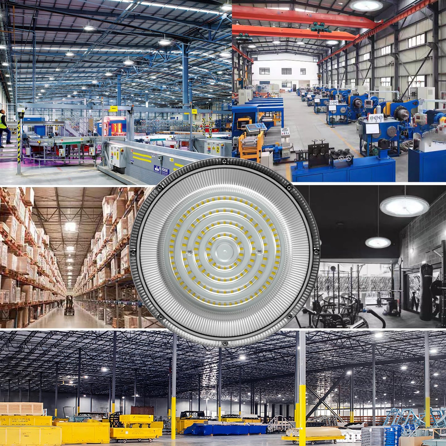 10 Pack UFO LED High Bay Light,High Bay Led Shop Lights 150W 21000 Lumens 5000K Ultra Bright High Bay Led Lights For Gym Warehouse Factory Workshop, Barn LED Lamp Plug & Play 120V IP65