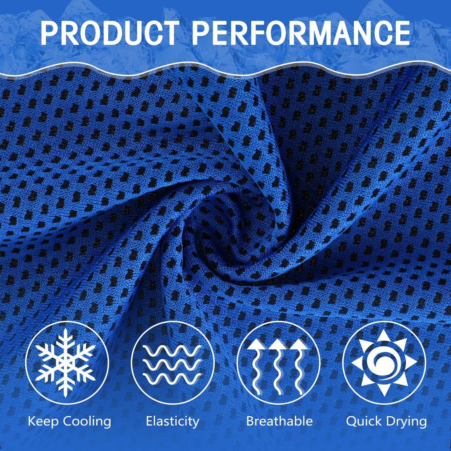 Hosuly 30 Pack Cooling Towels 40"x12" Cooling Neck Wraps Soft Breathable Chilly Towel Ice Towels Microfiber Workout Towel for Yoga Sport Running Workout Gym Camping Fitness Activities (Classic)