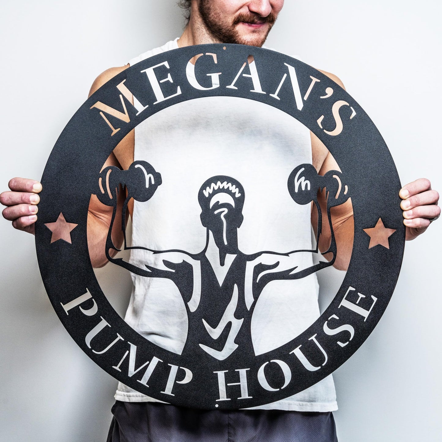 Personalized Ladies Fitness Home Gym Sign | Metal Work Out Decor | Custom Gym Name Sign | Workout Wall Art, Personalized Gifts, Gym Wall Art