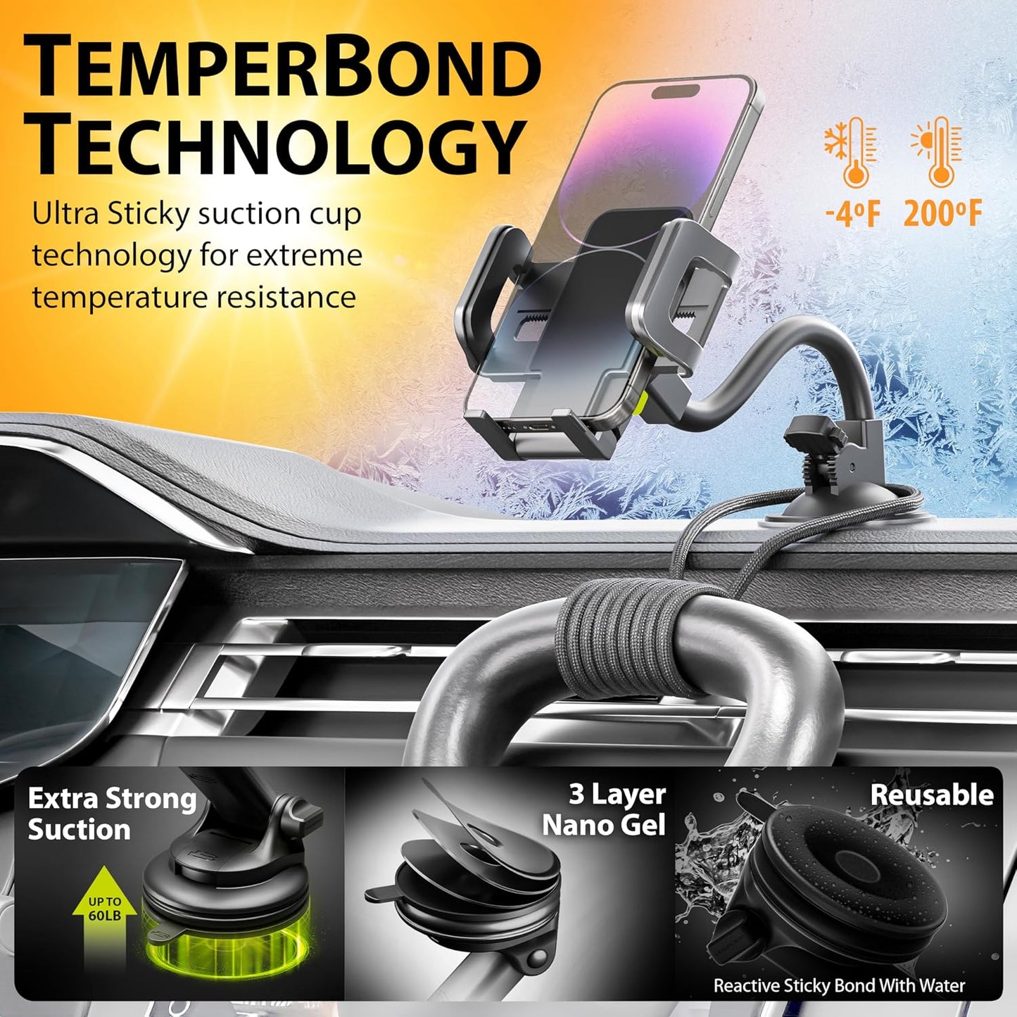 Bracketron Versatile TripGrip Car Phone Mount
