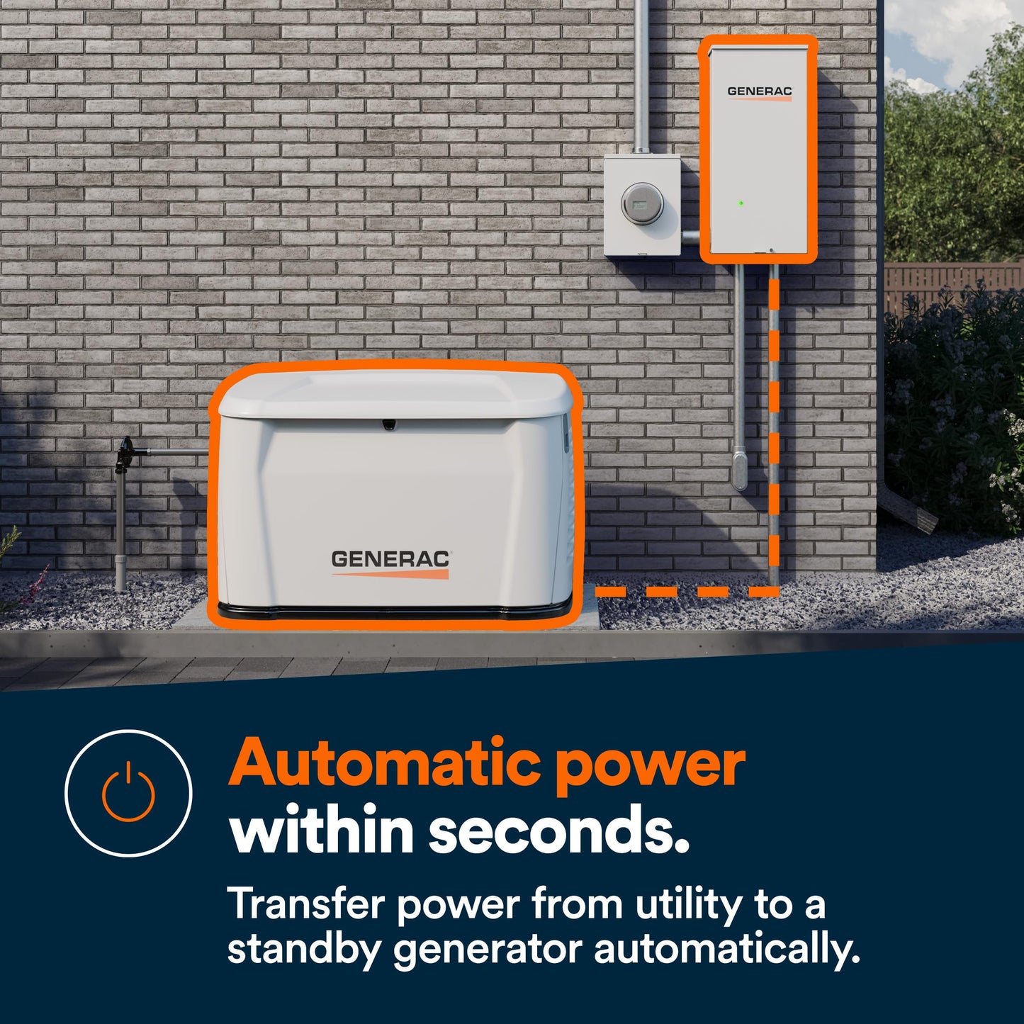 Generac Automatic Transfer Switch, 200A Service Entrance with Surge Protection