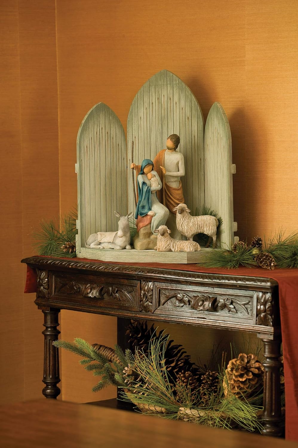 Willow Tree | Hand-Painted Nativity Backdrop - Sanctuary for The Christmas Story