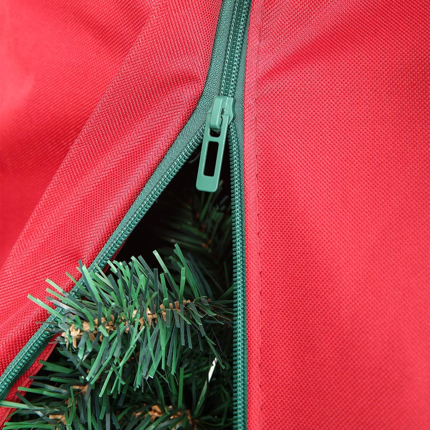 Sattiyrch Christmas Tree Storage Bag - Heavy Duty 600D Canvas for 7.5 ft Trees | Red with Zipper & Handles