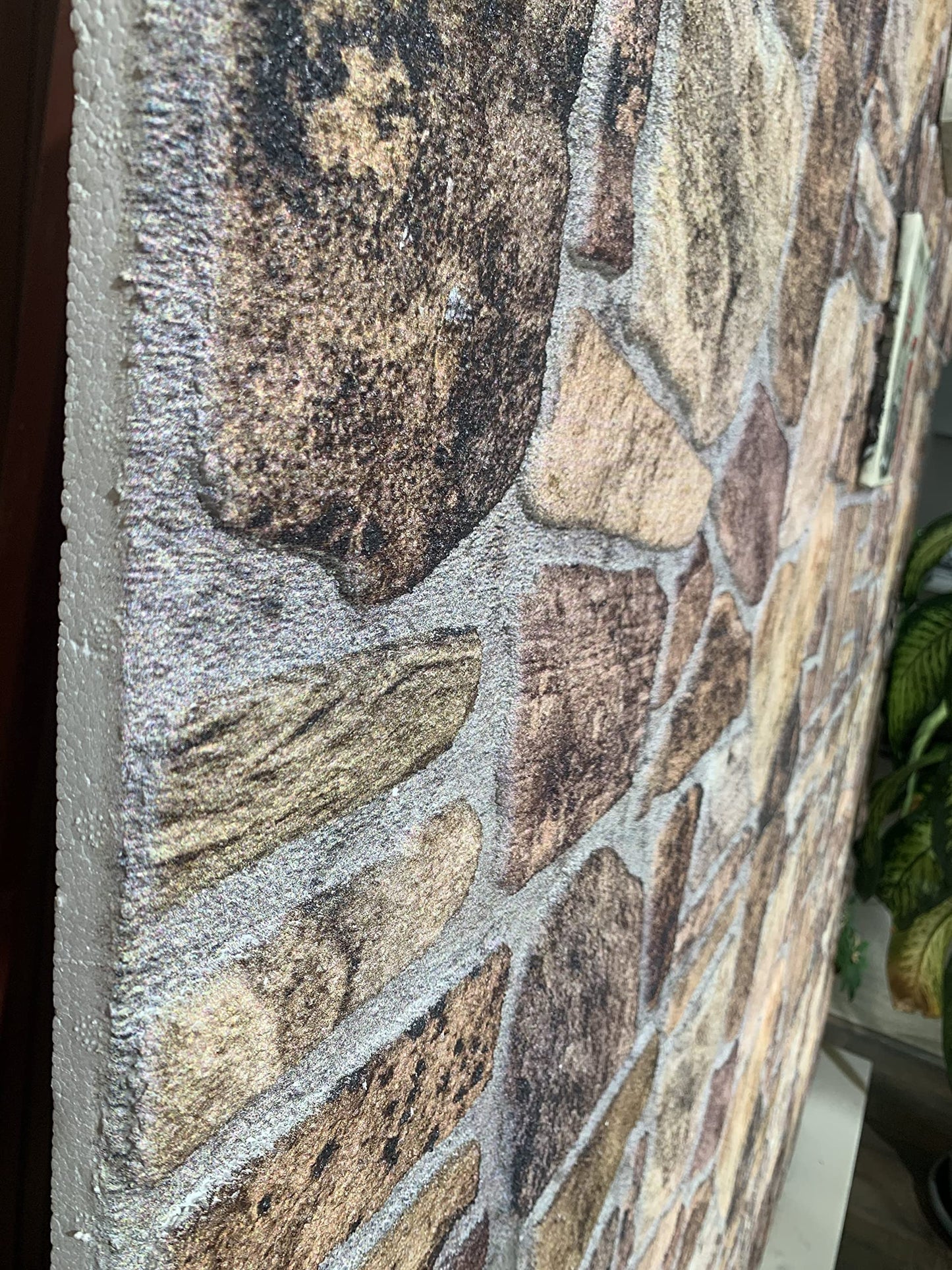 Dundee Deco 3D Wall Panels - Cladding, Shades of Brown Grey Stone Look Wall Paneling, Styrofoam Facing for Interior and Exterior Applications, DIY, Set of 10, Covers 54 sq ft