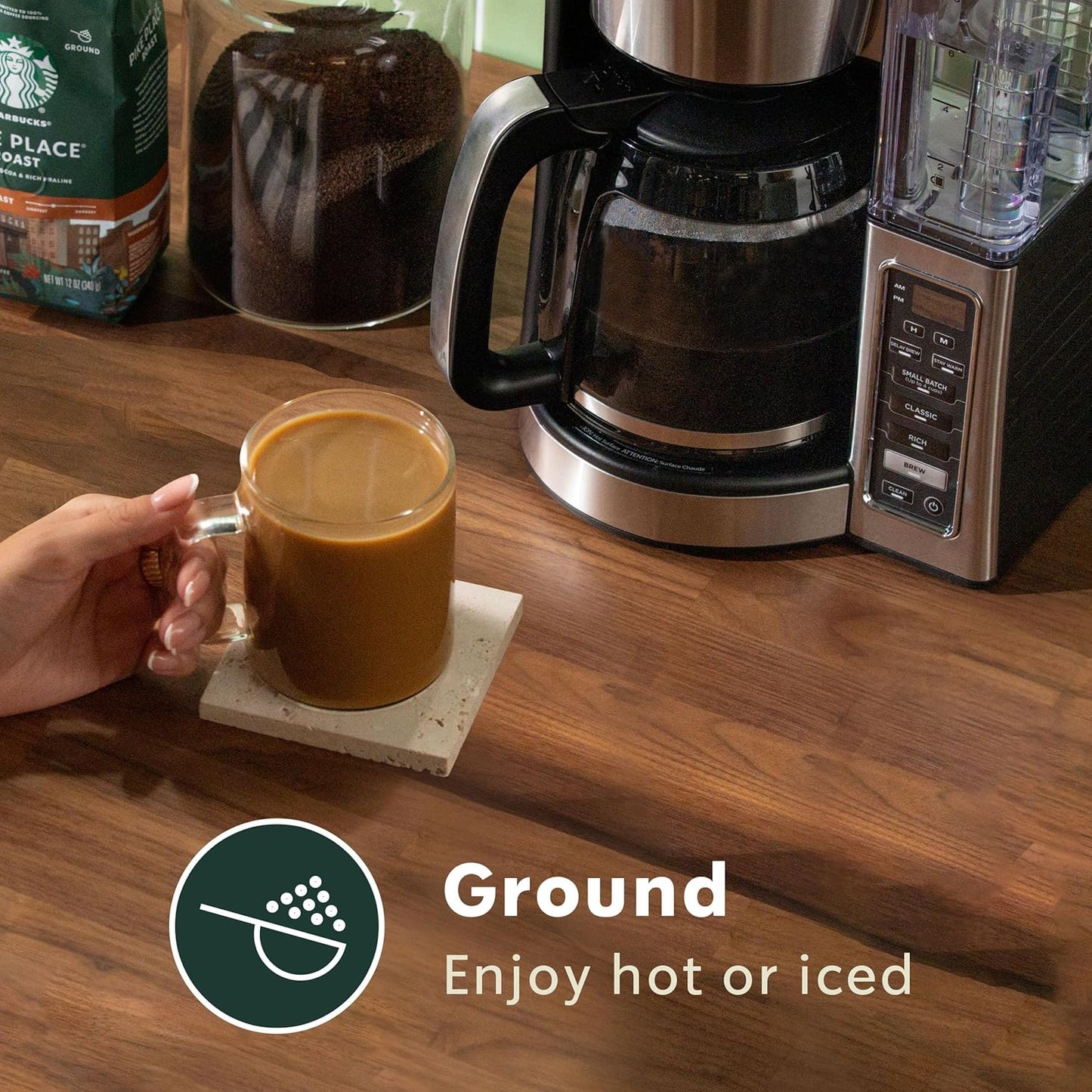 Starbucks Ground Coffee - Blonde Roast Veranda Blend for Hot or Iced Beverages | 28 oz