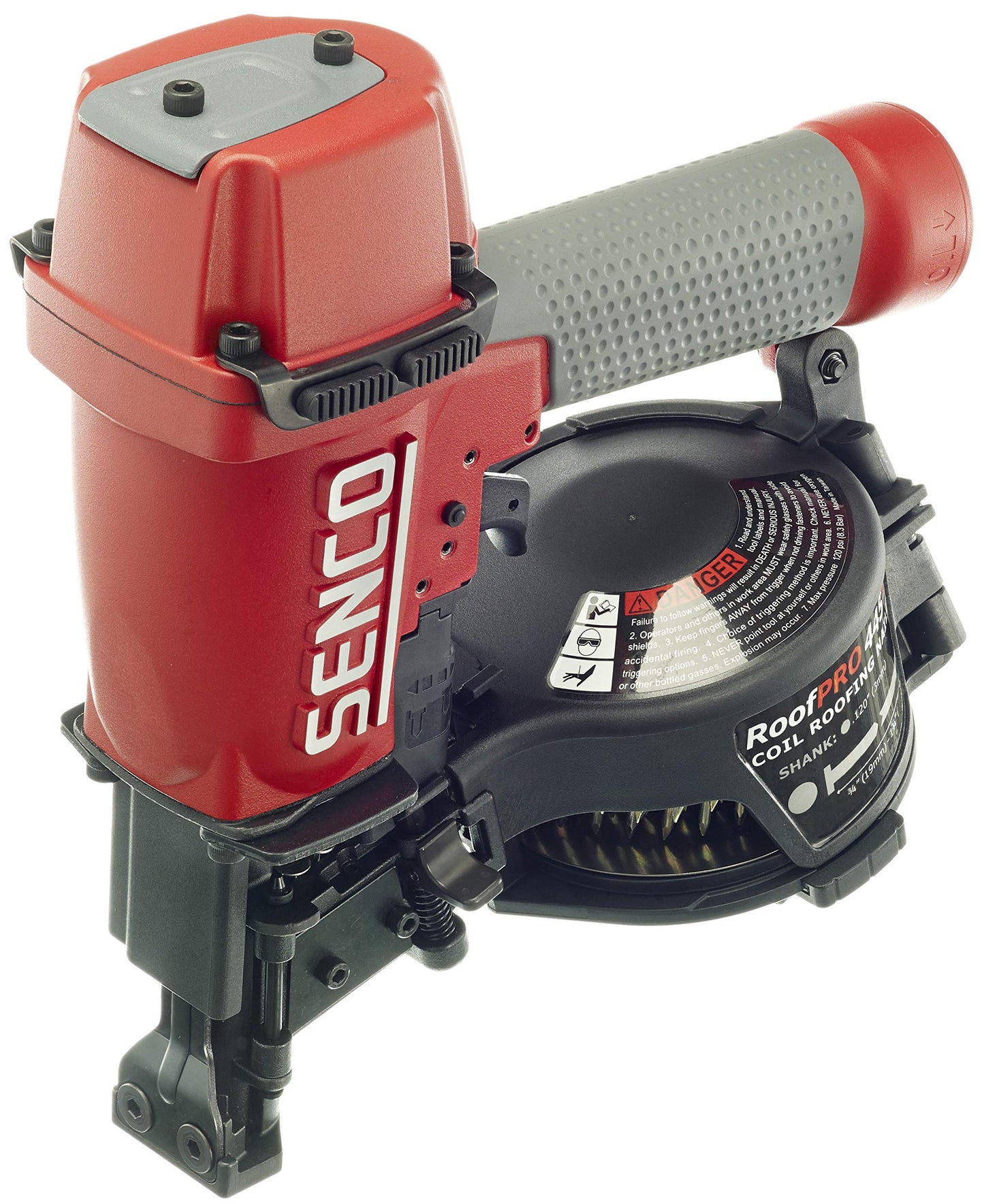 Senco 8V0001N RoofPro 445XP 1-3/4" 15-Degree Angle Wire Pneumatic Coil Siding Nailer, Roofing Nailer