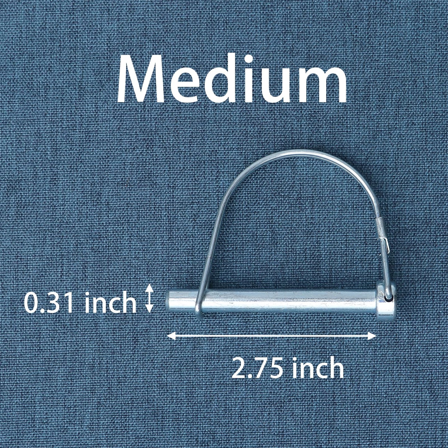 Trailer Coupler Pin, 2Pcs Tivnhuils Safety Coupler Pin Trailer Hitch Pin, Zinc Plated Carbon Steel Locking Pin Trailer Pin, 5/16" x 2.75", Medium