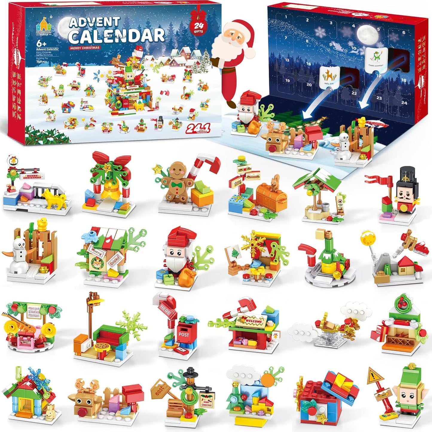 Santa’s Workshop Advent Calendar 2025 - 24-in-1 Holiday Countdown Gift for Kids Ages 6+