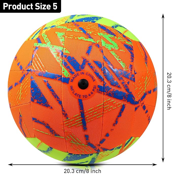 YANYODO Swimming Pool Waterproof Beach Volleyball, Soft Indoor Outdoor Size 5 Volleyball with Pump for Teenagers Adults Swimming Pool Beach Games to Play