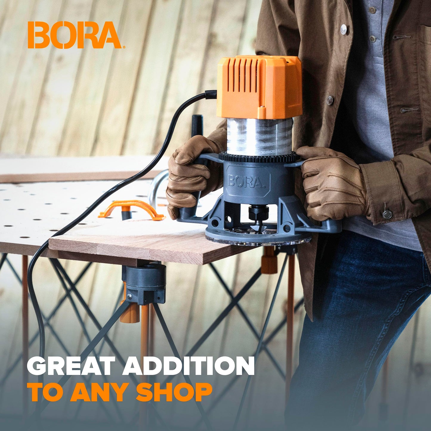 BORA 3.25HP Soft-Start Variable Speed Fixed Base Router Motor 10,000-22,000 RPM - PM-6250