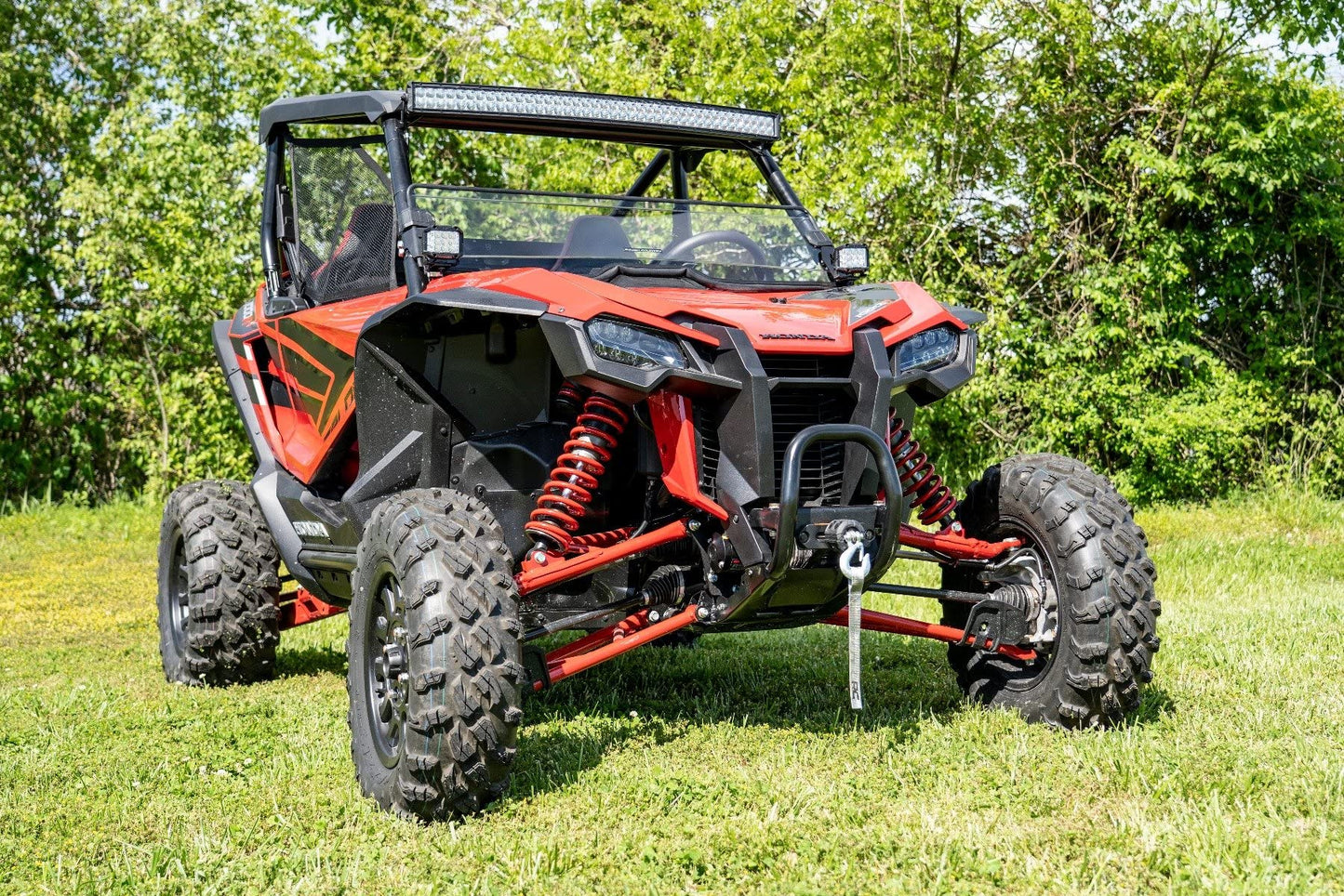 Rough Country 4,500 LB Winch Mount Kit for Honda Talon - Bolt-On Plate with RS4500S UTV Winch & Synthetic Rope