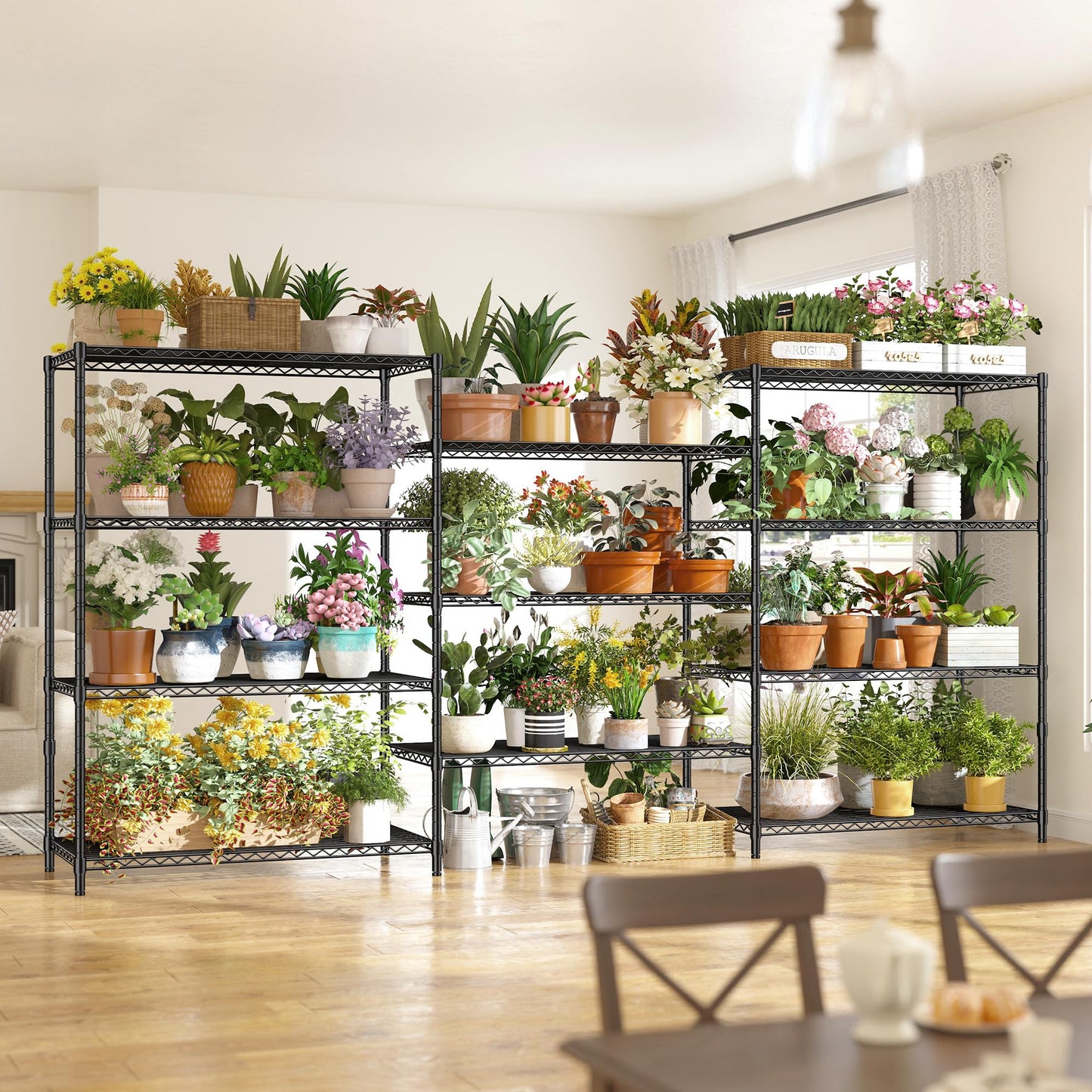 DurayLoly Storage Shelves Metal Shelving Unit 6Tier Wire Shelving Rack 1200LBS Heavy Duty, Adjustable Pantry Shelves, Metal Shelf for Kitchen,Garage Shelving,Closet Shelves,75" Hx 36" Wx 18" D