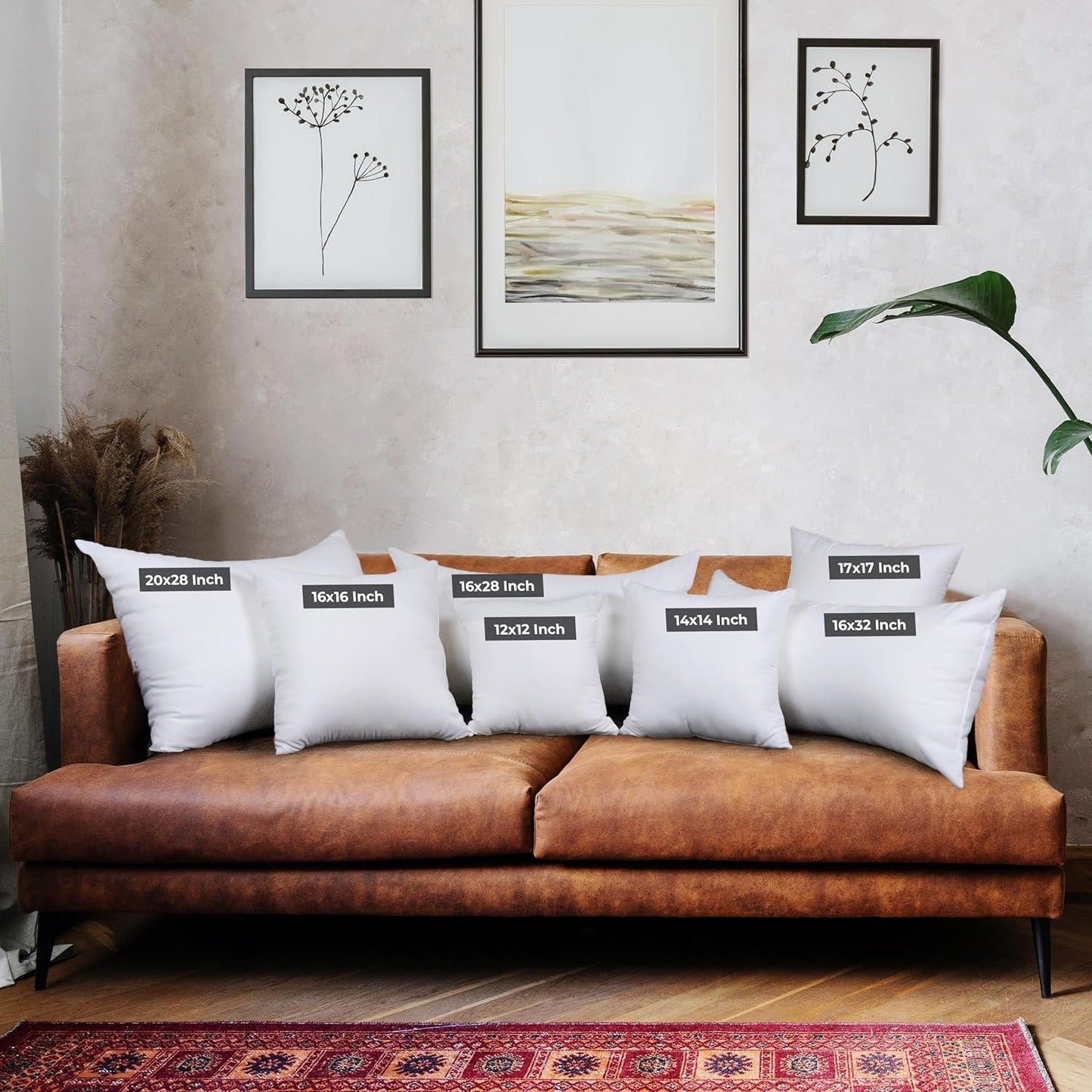 Utopia Bedding Throw Pillows - Fluffy Down Alternative Set of 4 | 16 x 16 Inches, White Decorative Pillows for Home