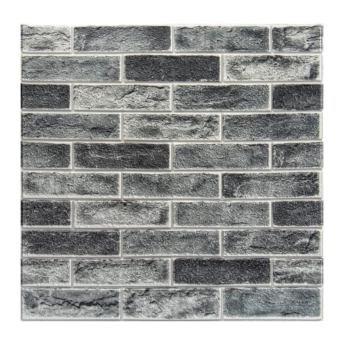 Art3d 20-Pack105 Sq.Ft Faux Brick 3D Wall Panels Peel and Stick in Stone Ash, Self Adhesive Waterproof Foam Wallpaper for Bedroom, Bathroom, Kitchen